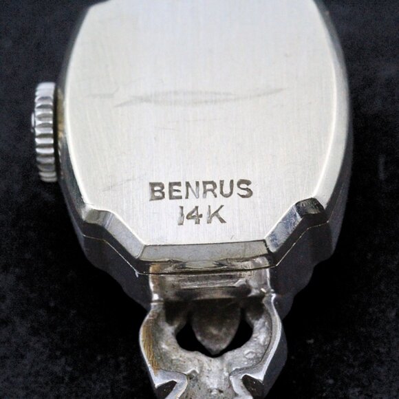 Splendid 14K Gold Benrus Vintage 60's Diamond Ladies Watch Working! - Picture 12 of 12